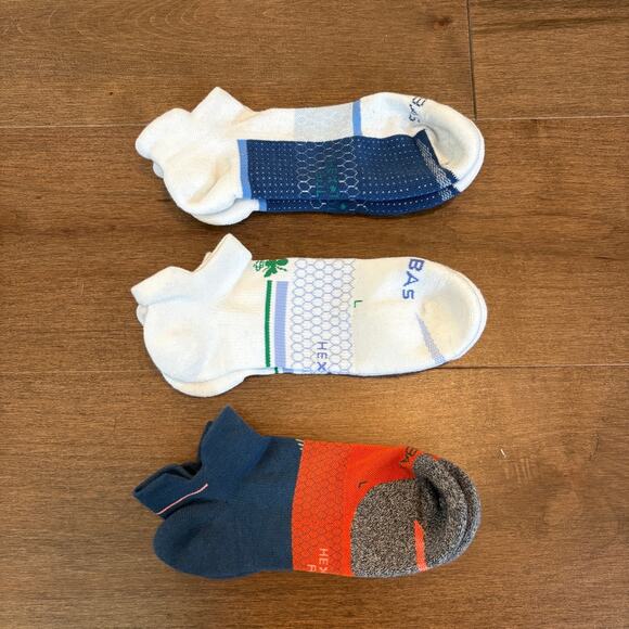 Bombas Unisex 3 Pair Variety Pack Hex-Tec Golf Run Ankle Socks size Large NEW - Picture 1 of 2